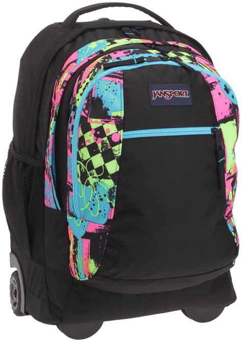 Jansport backpack with wheels - If you are opting for a backpack with wheels, always make sure that they are evenly spaced out and come with a telescoping handle that is ergonomic and …
